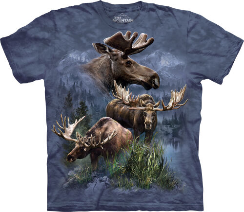 Elch T-Shirt Moose Collage XL