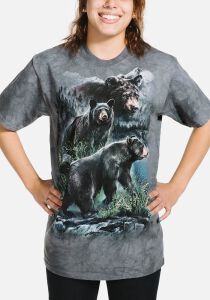 B&auml;ren T-Shirt Three Black Bears