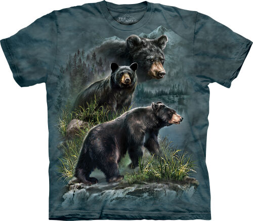 Bären T-Shirt Three Black Bears S