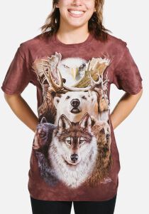 Northern Wildlife Collage T-Shirt S