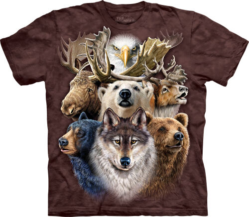 Northern Wildlife Collage T-Shirt L