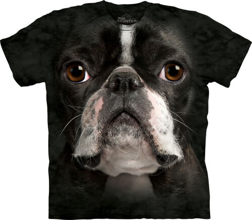 Hunde T-Shirt Boston Terrier Face L