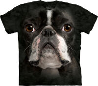 Hunde T-Shirt Boston Terrier Face XL