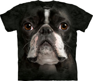 Hunde T-Shirt Boston Terrier Face 3XL