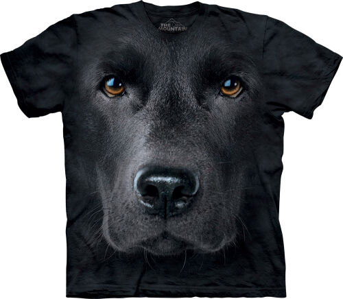 Labrador T-Shirt Black Lab Face S