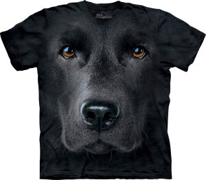 Labrador T-Shirt Black Lab Face XL