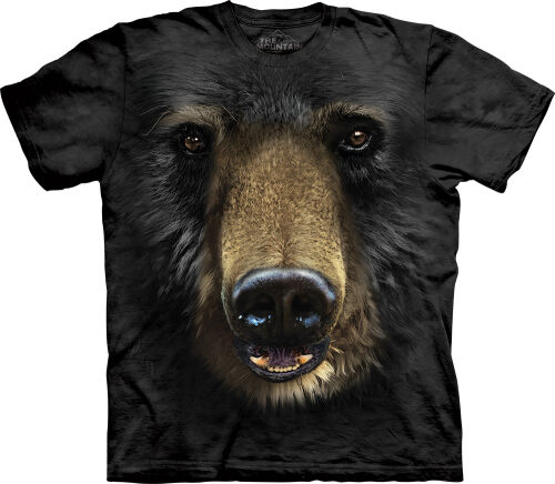 B&auml;ren T-Shirt Black Bear Face
