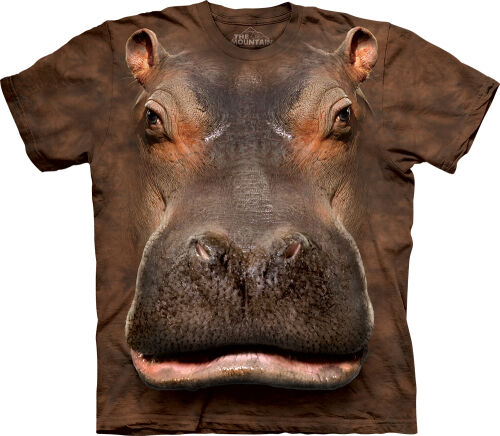 Nilpferd T-Shirt Hippo Head M