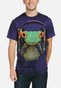 T-Shirt Frosch mit Kopfhörer jetzt kaufen