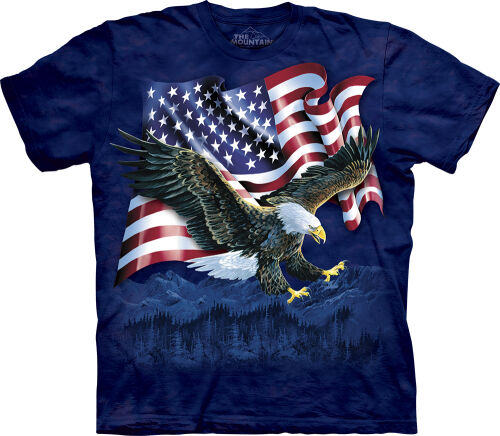Patriotic T-Shirt Eagle Talon Flag M