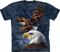 Patriotic T-Shirt Eagle Flag Collage M