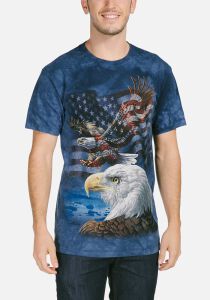 Patriotic T-Shirt Eagle Flag Collage XL
