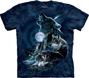 Wolf T-Shirt Bark at the Moon