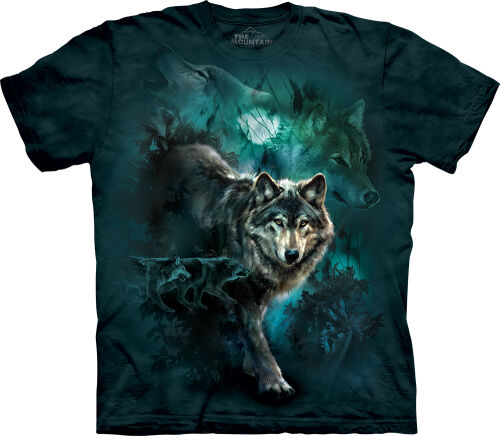 Wolf T-Shirt Night Wolves Collage S
