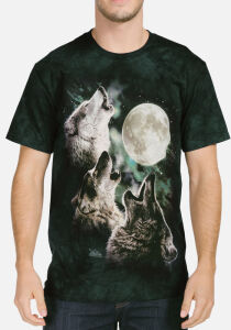 Wolf T-Shirt Three Wolf Moon