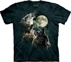 Wolf T-Shirt Three Wolf Moon S