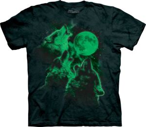 Wolf T-Shirt Glow Wolf Moon S