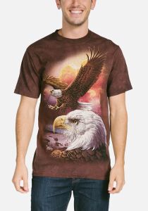 Adler T-Shirt Eagle &amp; Clouds 3XL