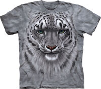 T-Shirt mit Schnee Leopard