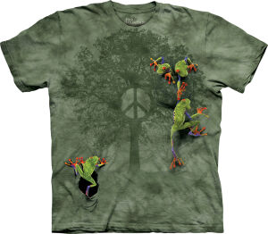 Frosch T-Shirt Peace Tree Frog L