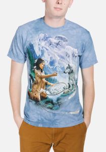 Indianer T-Shirt Dreams of Wolf Spirit 2XL