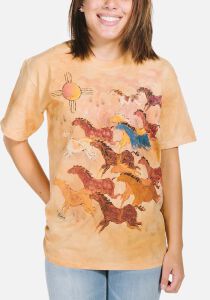 Indianer T-Shirt Horses and Sun 3XL