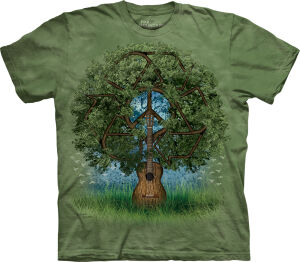 Peace T-Shirt Guitar Tree S