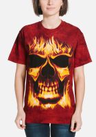 T-Shirt Totenkopf mit Feuer