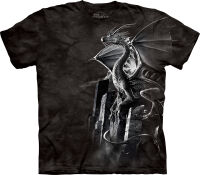 Drachen T-Shirt Silver Dragon L