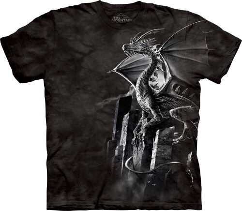 Drachen T-Shirt Silver Dragon 2XL