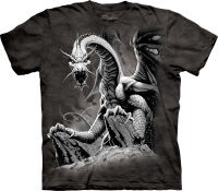 Drachen T-Shirt Black Dragon L