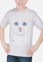 Katzen Kinder T-Shirt Ivory Kitten Face