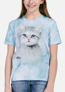 Katzen Kinder T-Shirt Blue Eyed Kitten S
