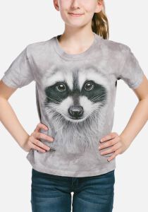 Waschbär Kinder T-Shirt Raccoon Face S