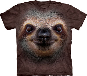 Faultier Kinder T-Shirt Sloth Face M