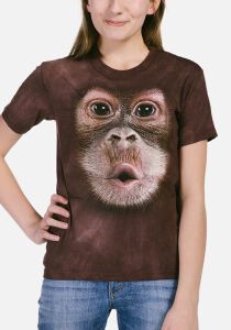 Big Face Baby Orangutan Kinder T-Shirt L
