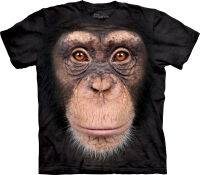 Schimpansen Kinder T-Shirt Chimp Face  M