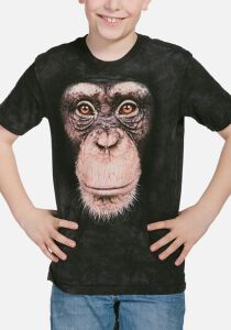 Schimpansen Kinder T-Shirt Chimp Face  XL