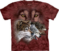 Wolf Kinder T-Shirt finde 9 Wölfe