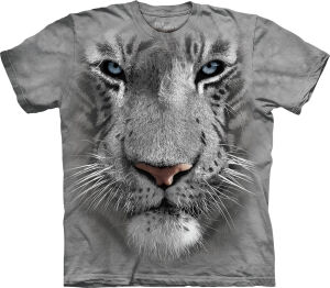 Tiger Kinder T-Shirt White Tiger Face L
