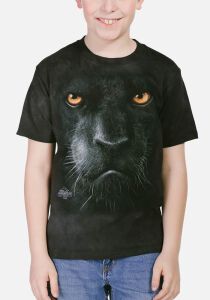 Schwarzer Panther Kinder T-Shirt M