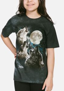 Wolf Kinder T-Shirt Three Wolf Moon