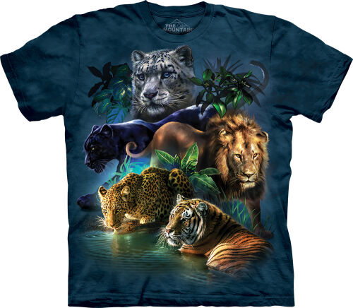 Raubkatzen Kinder T-Shirt Big Cat Jungle XL