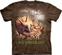 Dinosaurier Kinder T-Shirt I Dig Dinosaurs L