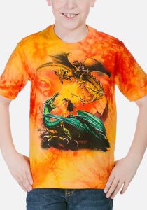 Drachen Kinder T-Shirt The Duel XL