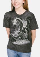 Drachen Kinder T-Shirt Black Dragon