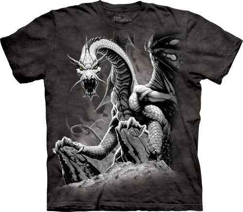 Drachen Kinder T-Shirt Black Dragon M